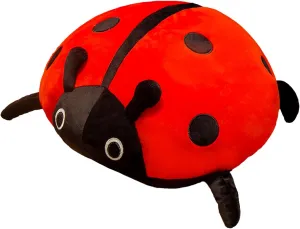 Cute 16 Inch Stuffed Ladybug Animals Ladybird Plush Toys Pillow Anime Lady Beetle Plushie Hugging Pillow Ladybug Doll Gift for Kids and Lovers(Red)