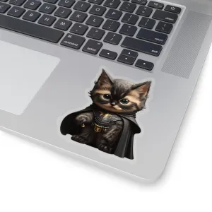 Cute and Fluffy Batcat Kitten Sticker - Ready to Take on the Bad Guys