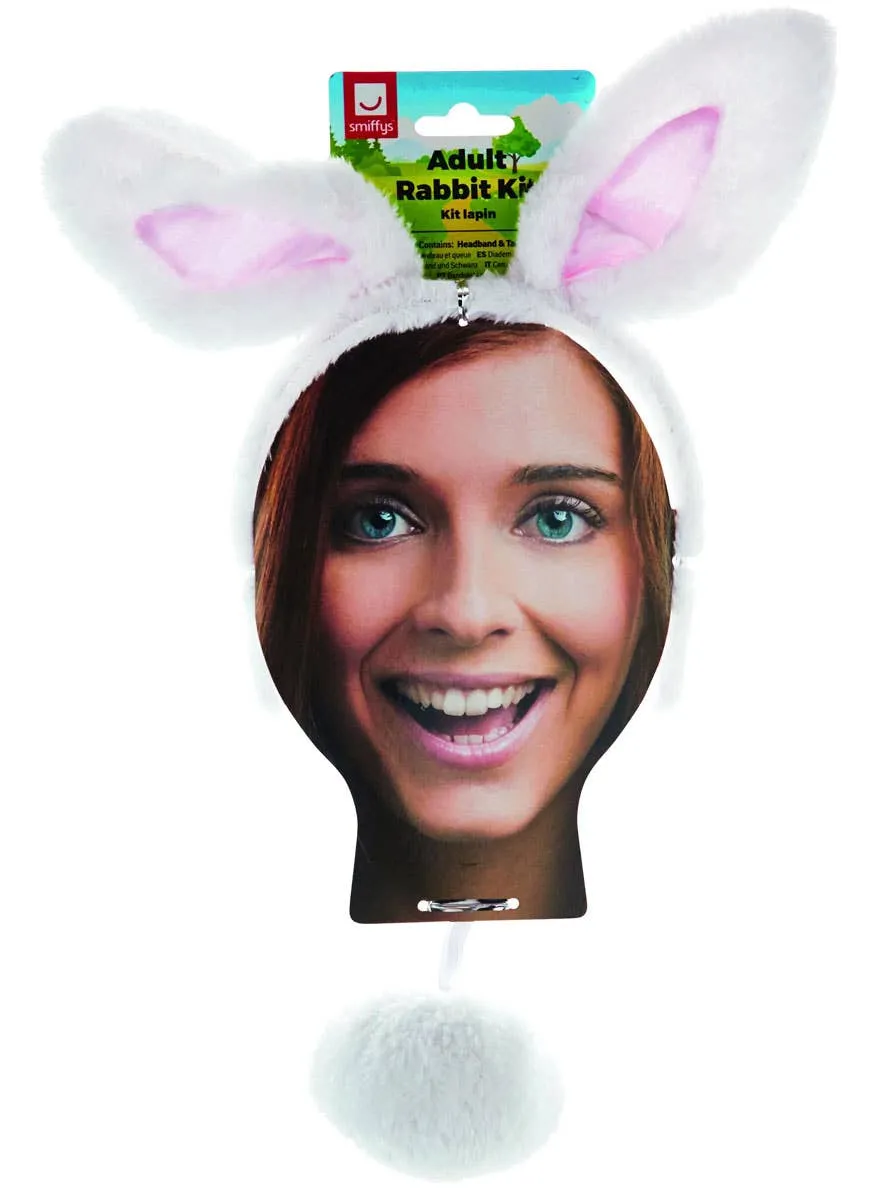 Cute Bunny Ears and Tail Costume Accessory Set