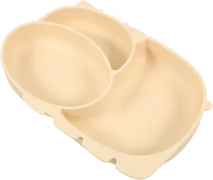 Cute Silicone Baby Bowl Partition Safe Eating Aid for Growing Children