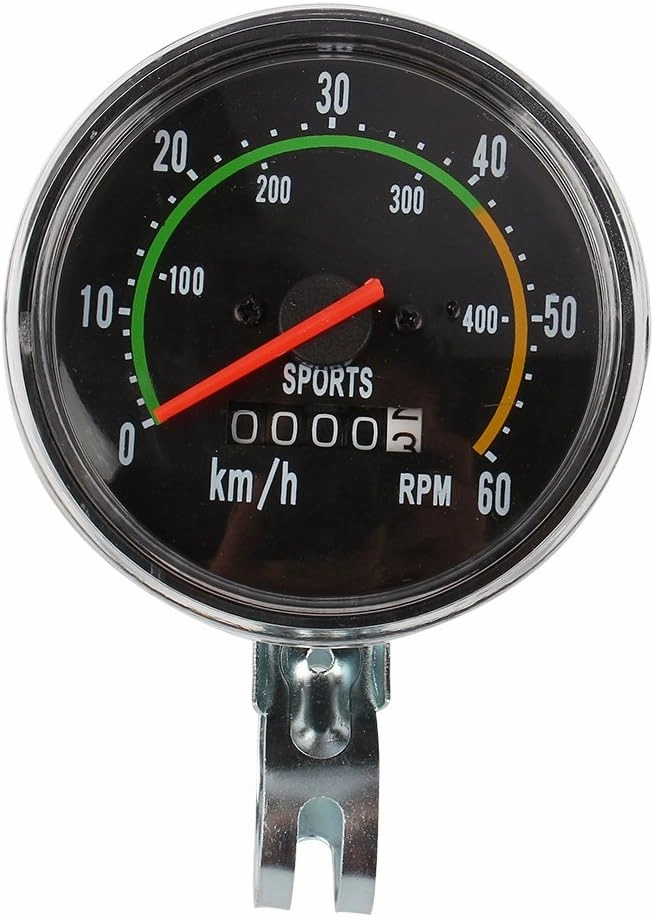 Cycling Speedometer, Universal Mechanical Chronograph Analog Odometer Classic Style Waterproof Motorized Accurate Bicycle Accessories Code Table Mountain Old School Style Road Bike Code Table