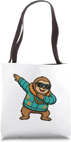 Dabbing Sloth Lazy Days For Kids Women Men Dab Pose Funny Tote Bag