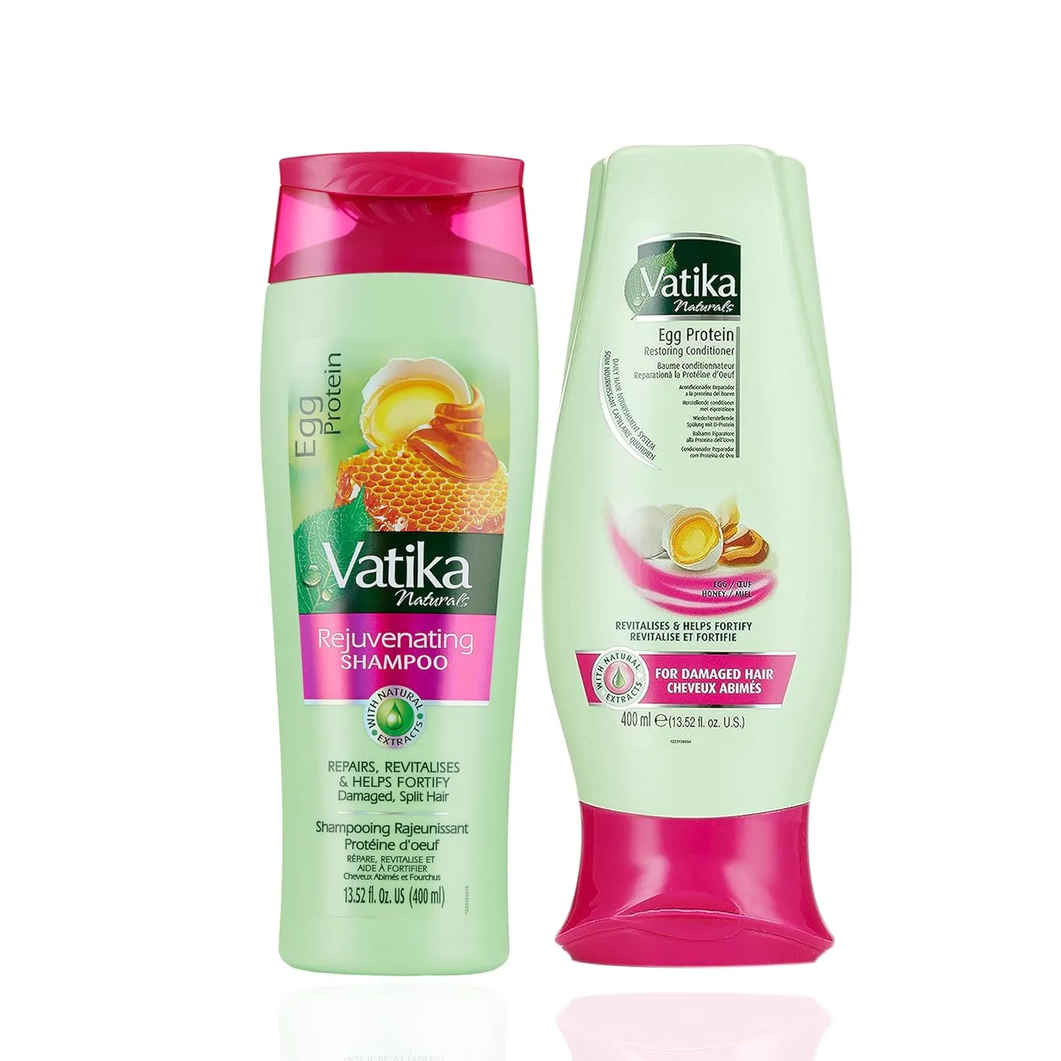 Dabur Vatika Naturals Shampoo and Conditioner Set (Egg Protein)