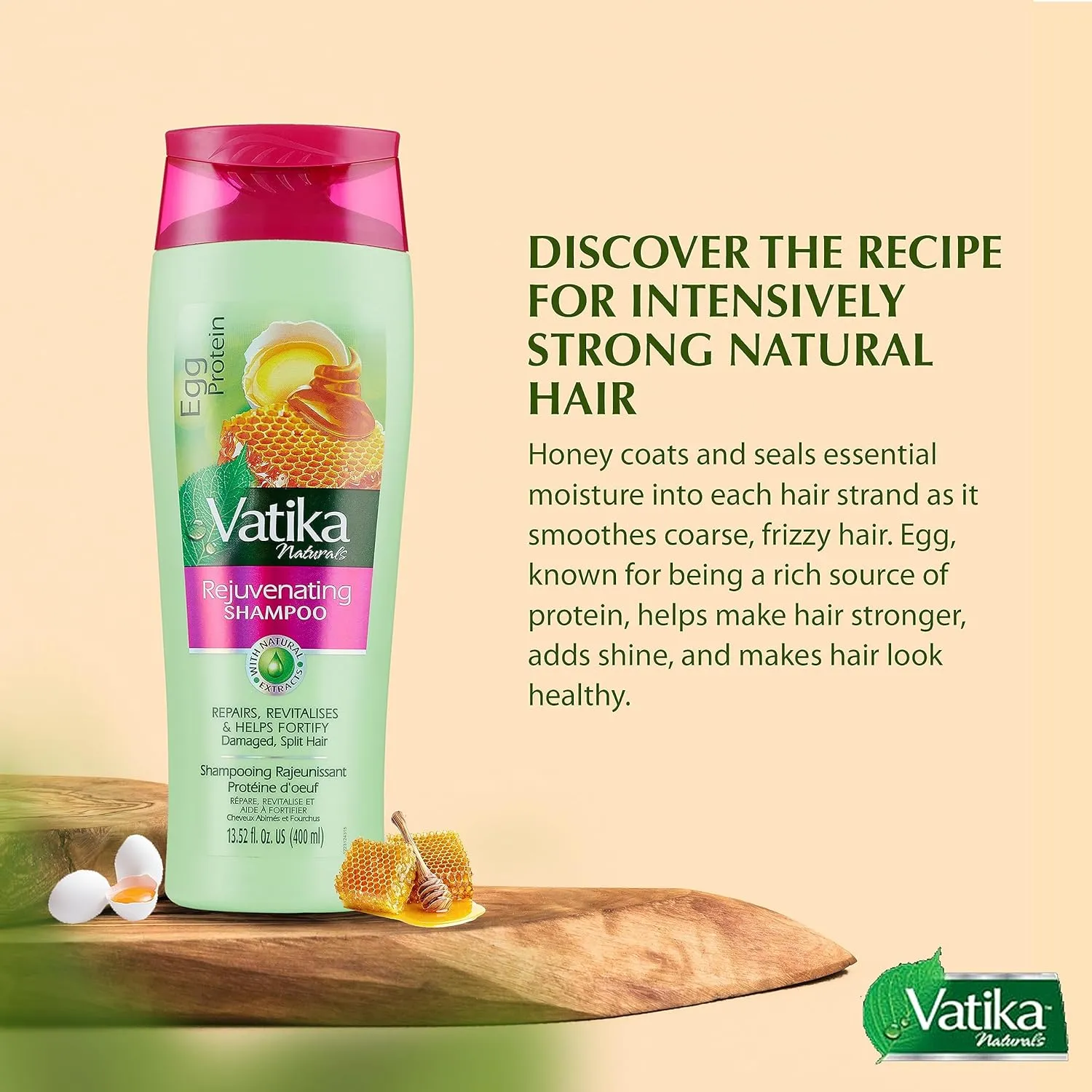 Dabur Vatika Naturals Shampoo and Conditioner Set (Egg Protein)