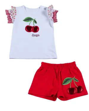 Daga fluffy cherries short set