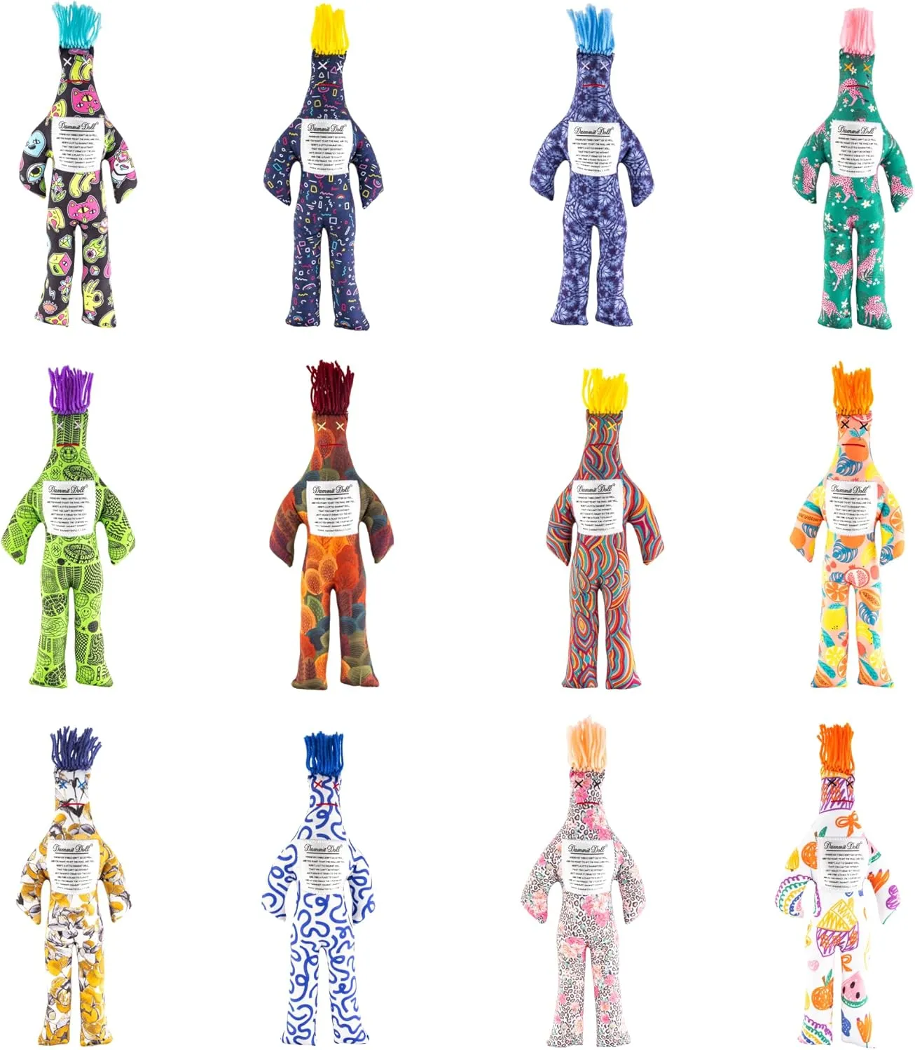 Dammit Doll - Classic Random Color, Stress Relief - Gag Gift - 1 Doll