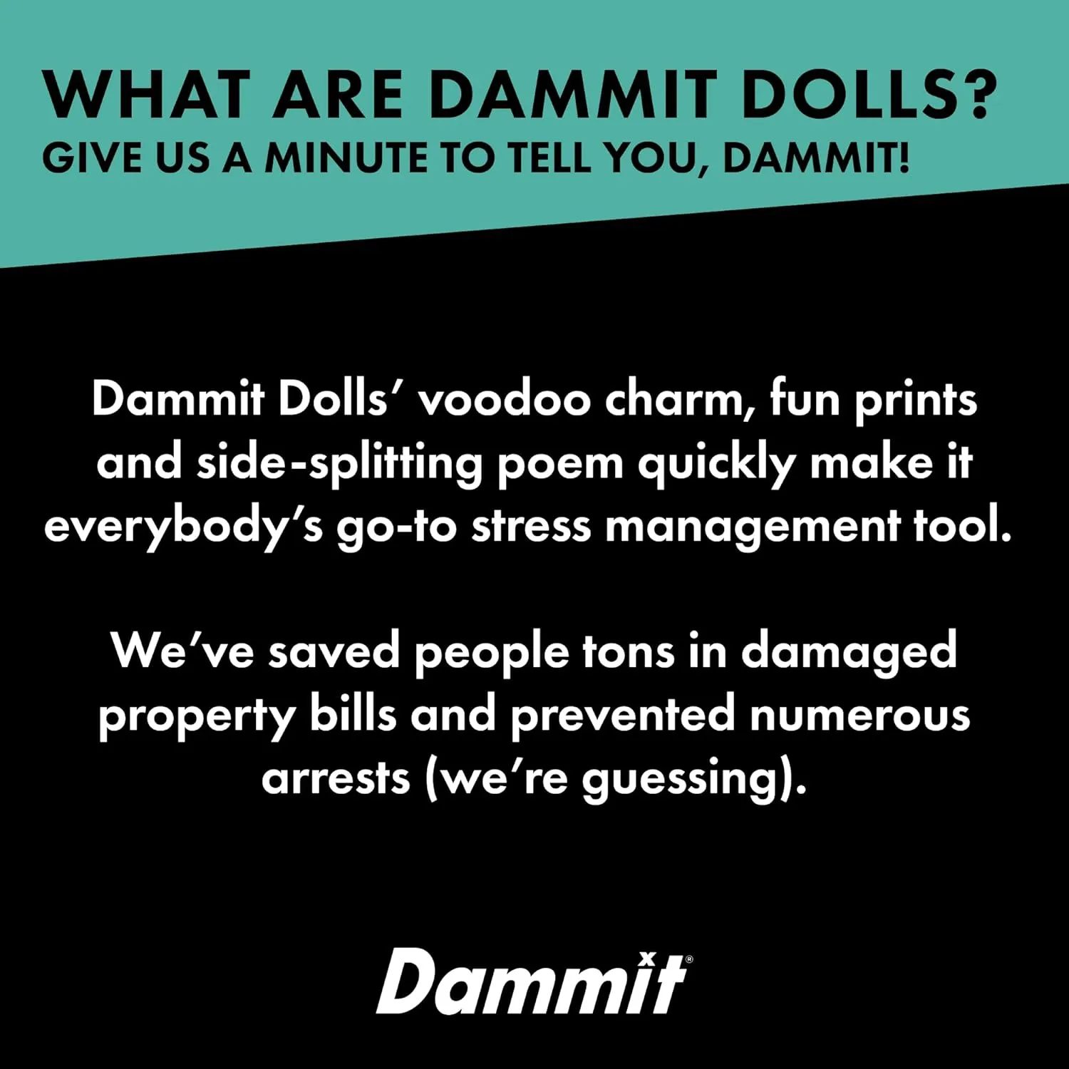 Dammit Doll - Classic Random Color, Stress Relief - Gag Gift - 1 Doll