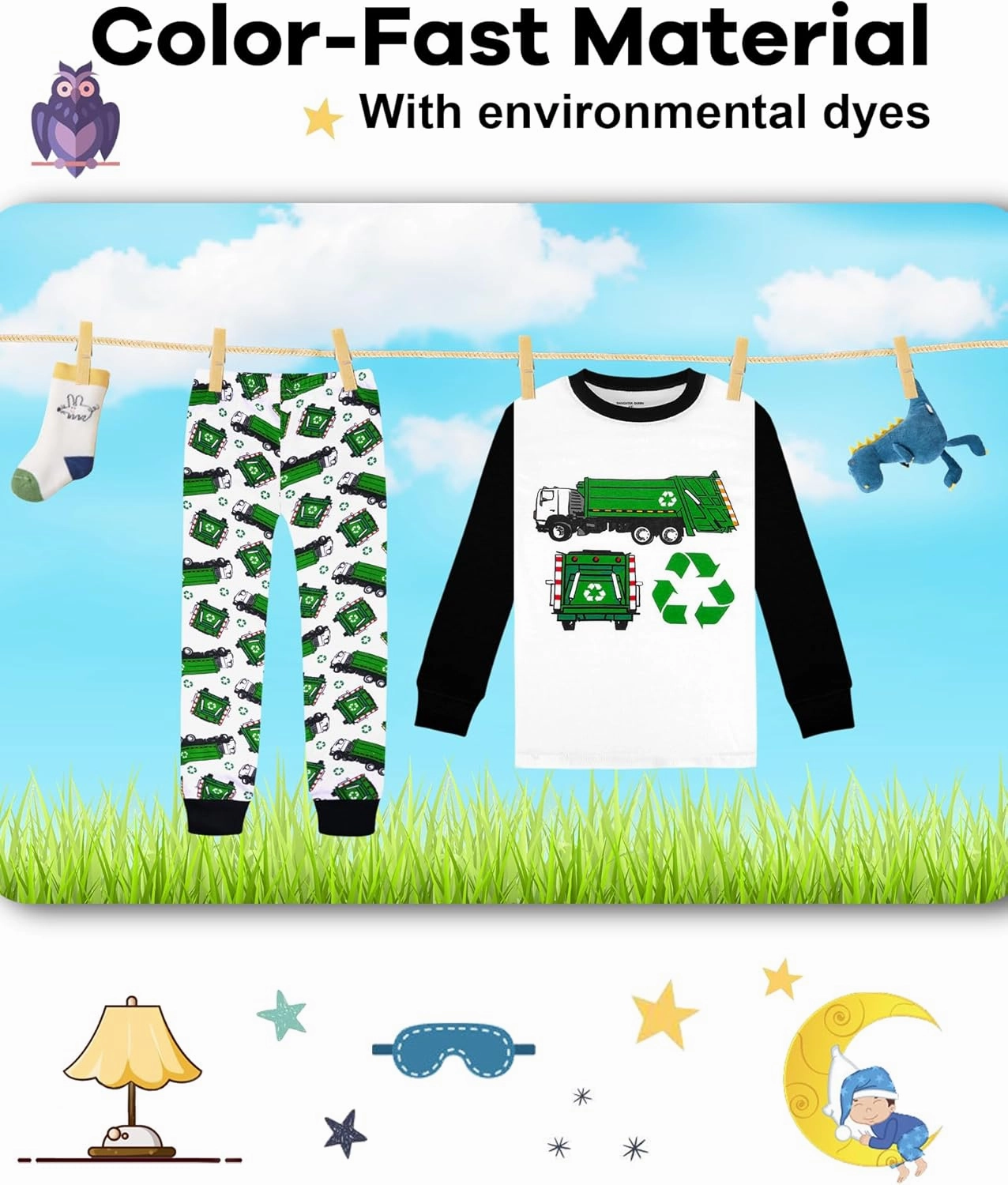 DAUGHTER QUEEN Boys Long Sleeve Pajamas Size 18Months-12Years