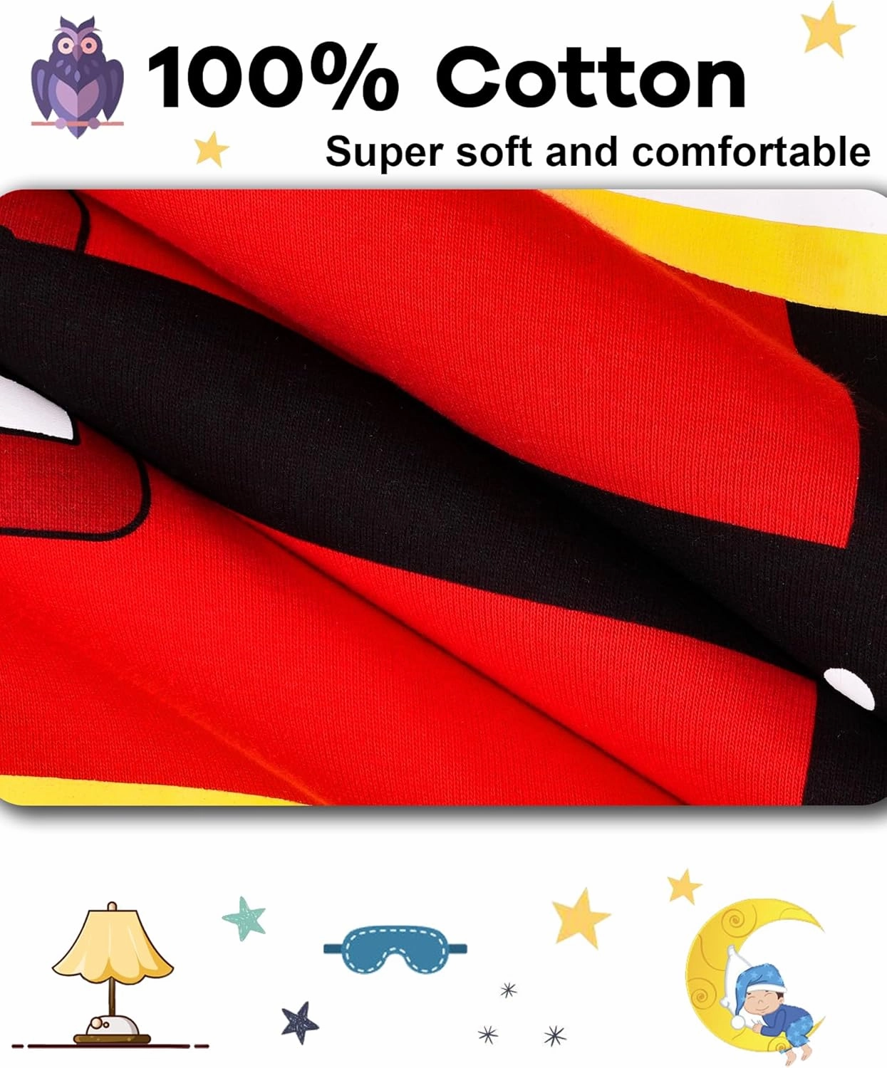 DAUGHTER QUEEN Boys Pajamas 4 Pieces Short Set 100% Cotton Sleepwear Size 18 Months-12 Years
