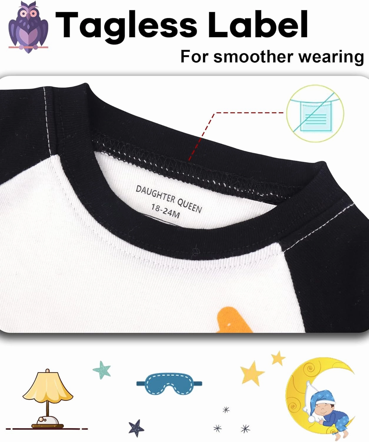 DAUGHTER QUEEN Boys Pajamas 4 Pieces Short Set 100% Cotton Sleepwear Size 18 Months-12 Years