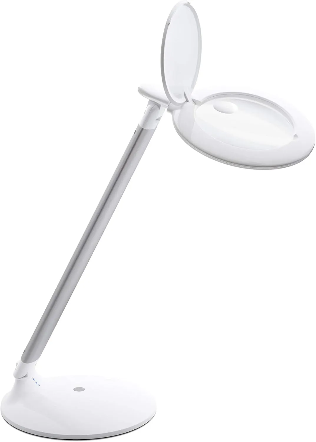 daylight Company Halo Go Magnifier Lamp, Rechargeable USB, Portable, Lightweight, Desk Lamp Reading, Hobbies, Sewing, Crafts, Nail Salon, Handcrafts and More, Colour Temperature: 6,000 K, White