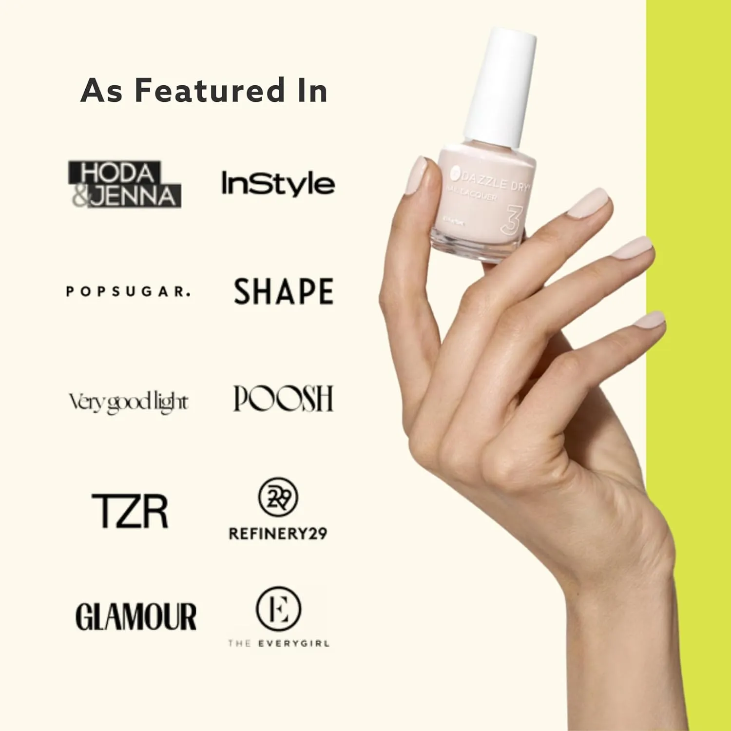 Dazzle Dry Mini Kit 4 Step System - Week in Provence, a cool lavender. Full coverage, cream. (5 Piece Kit / 5 Manicures)