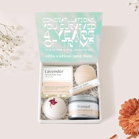 Dear Ava Spa Gifts for Women - Organic Self Care luxury Anti Stress Relaxing Bath and Body Kit Set Basket Box for Her with Heartfelt Card - Funny Gifting Idea for Girls