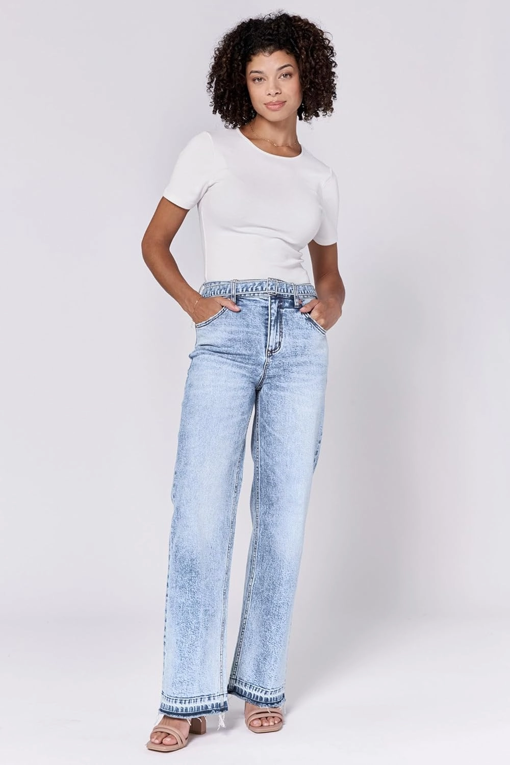 DEAR JOHN Holly Straight Leg Women's Jeans High Rise Full Inseam Comfort Streatch Denim