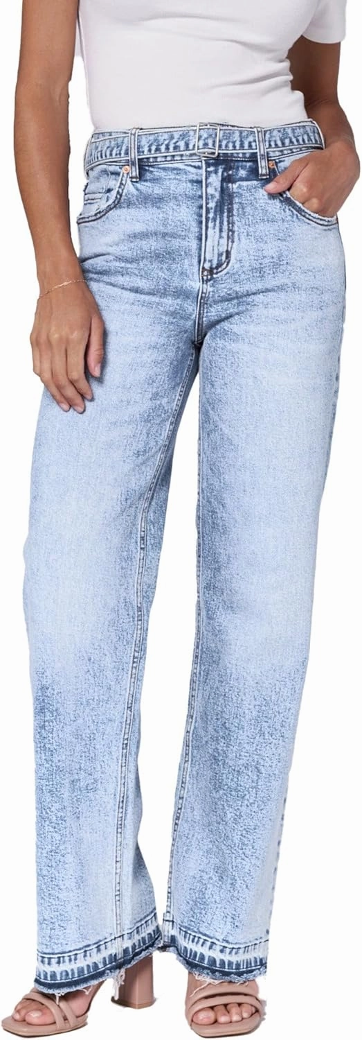 DEAR JOHN Holly Straight Leg Women's Jeans High Rise Full Inseam Comfort Streatch Denim