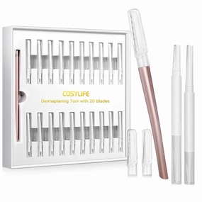 Dermaplaning Tool for Face Exfoliation and Dual End Dermaplane Razor for Women Face and Eyebrow