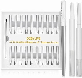 Dermaplaning Tool for Face Exfoliation and Dual End Dermaplane Razor for Women Face and Eyebrow