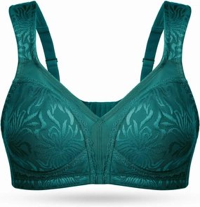 Deyllo Women's Full Coverage Plus Size Comfort Minimizer Bra Wirefree Non Padded