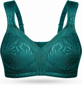 Deyllo Women's Full Coverage Plus Size Comfort Minimizer Bra Wirefree Non Padded