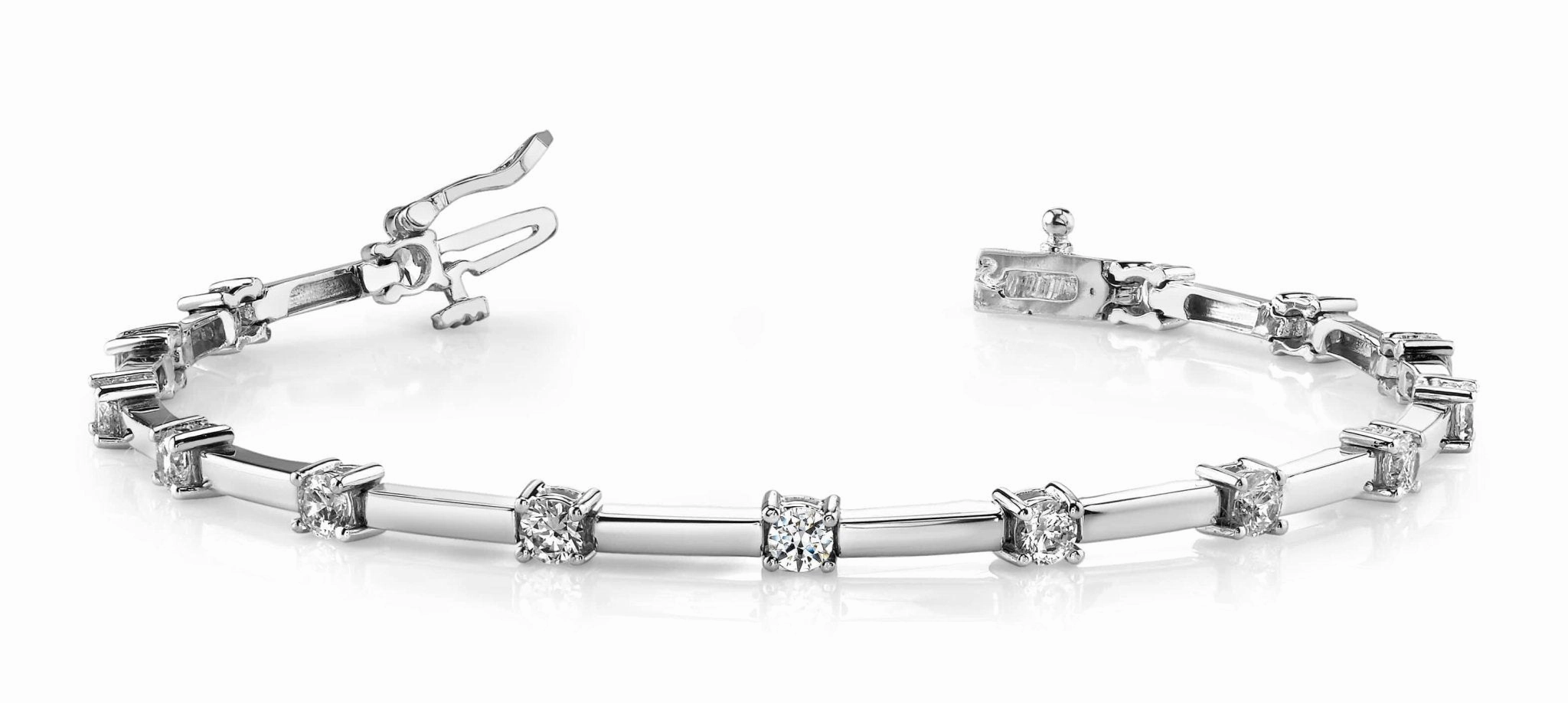 Diamond Train Link Diamond Bracelet with 0.96 ct.(finished) 2.6mm