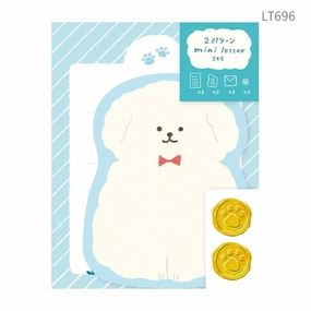 Die-Cut Mini Letter Writing Set - Fluffy Dog