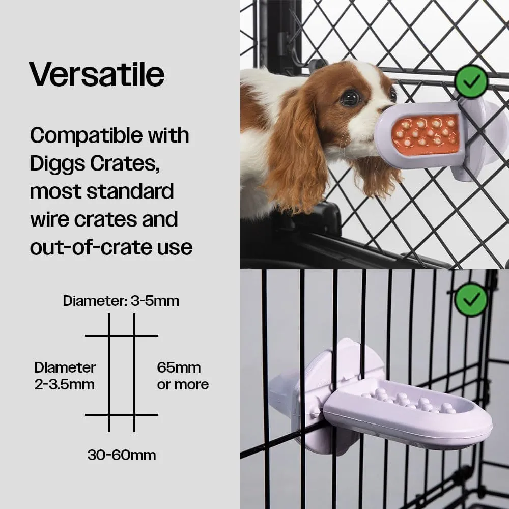 Diggs Groov Crate Training Aid for Puppies - Dog Crate Licking Toy and Puppy Training Aid - Safe, Calming Dog Enrichment Kennel Toy (Blush)
