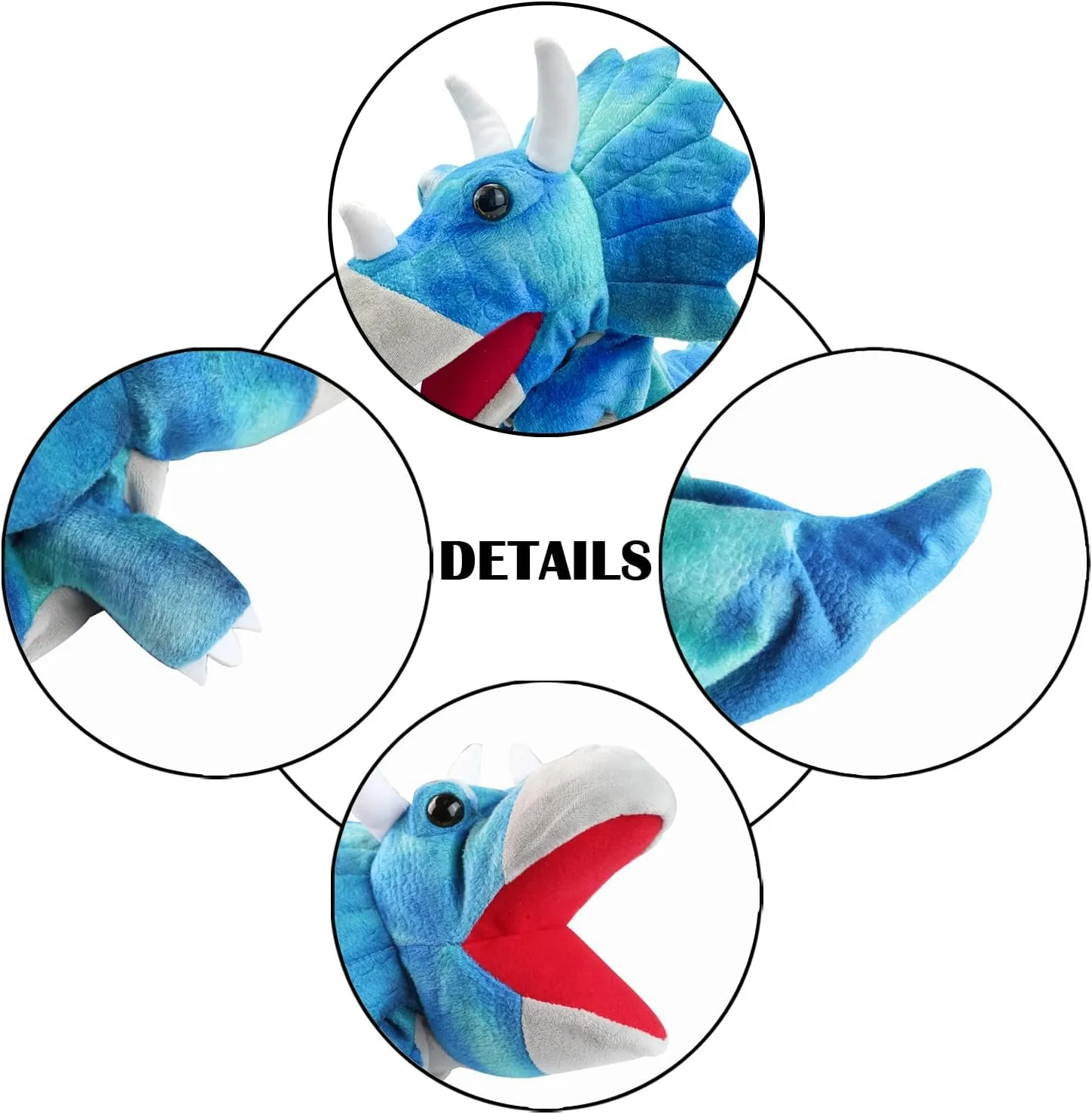 Dinosaur Hand Puppets for Kids, Hand Puppet Dinosaur Toys Puppets Dinosaur Plush Puppet Stuffed Puppet Story Toys Finger Puppets Dinosaur Toys for Kids 3 5 7 8 12