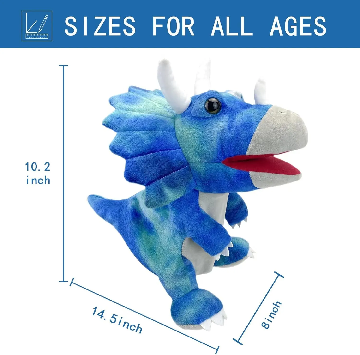 Dinosaur Hand Puppets for Kids, Hand Puppet Dinosaur Toys Puppets Dinosaur Plush Puppet Stuffed Puppet Story Toys Finger Puppets Dinosaur Toys for Kids 3 5 7 8 12