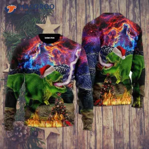 Dinosaur Jurassic Park Ugly Christmas Sweater