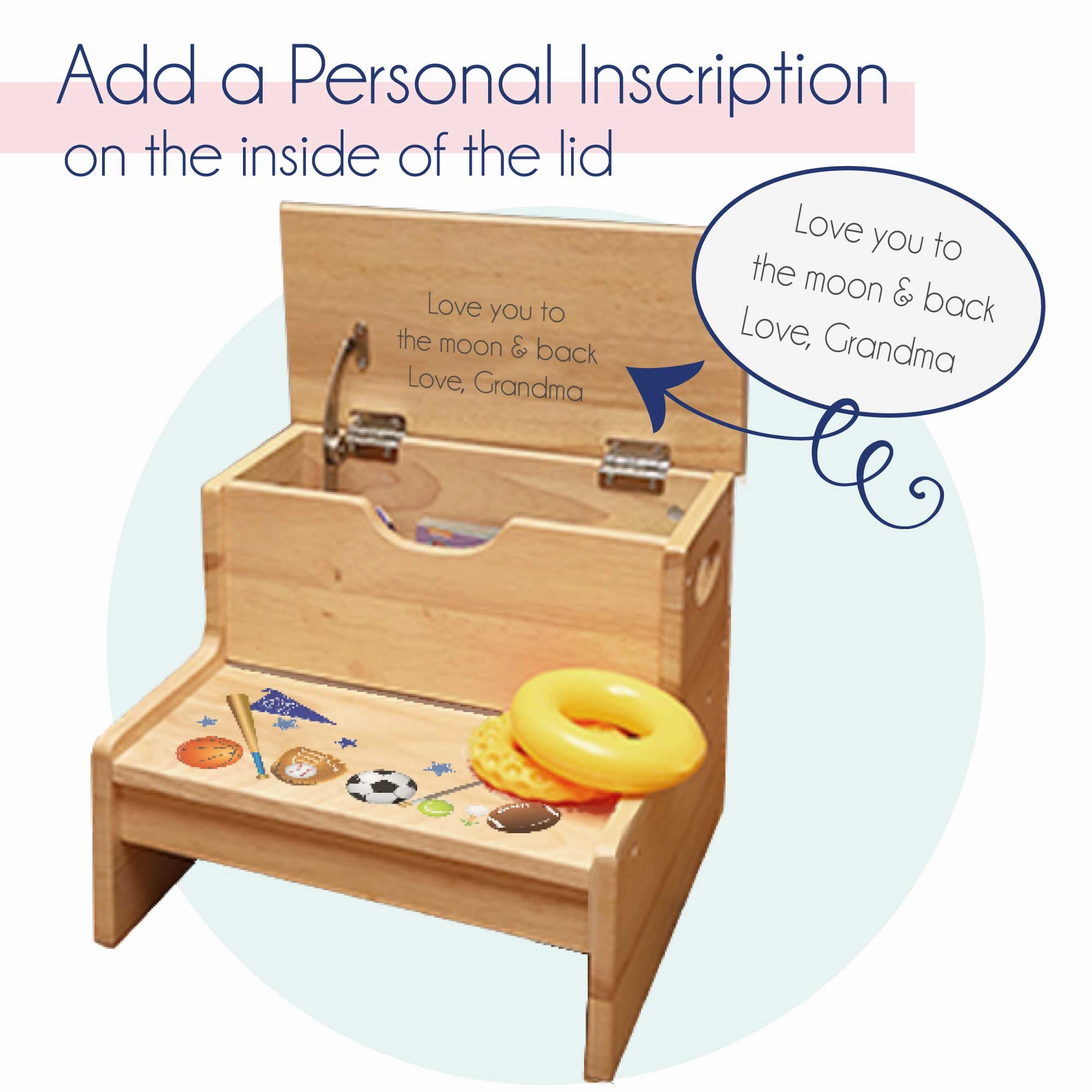 Dinosaur Natural Storage Step Stool