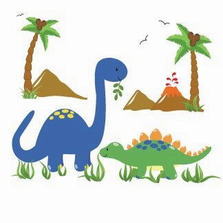 Dinosaur Natural Storage Step Stool