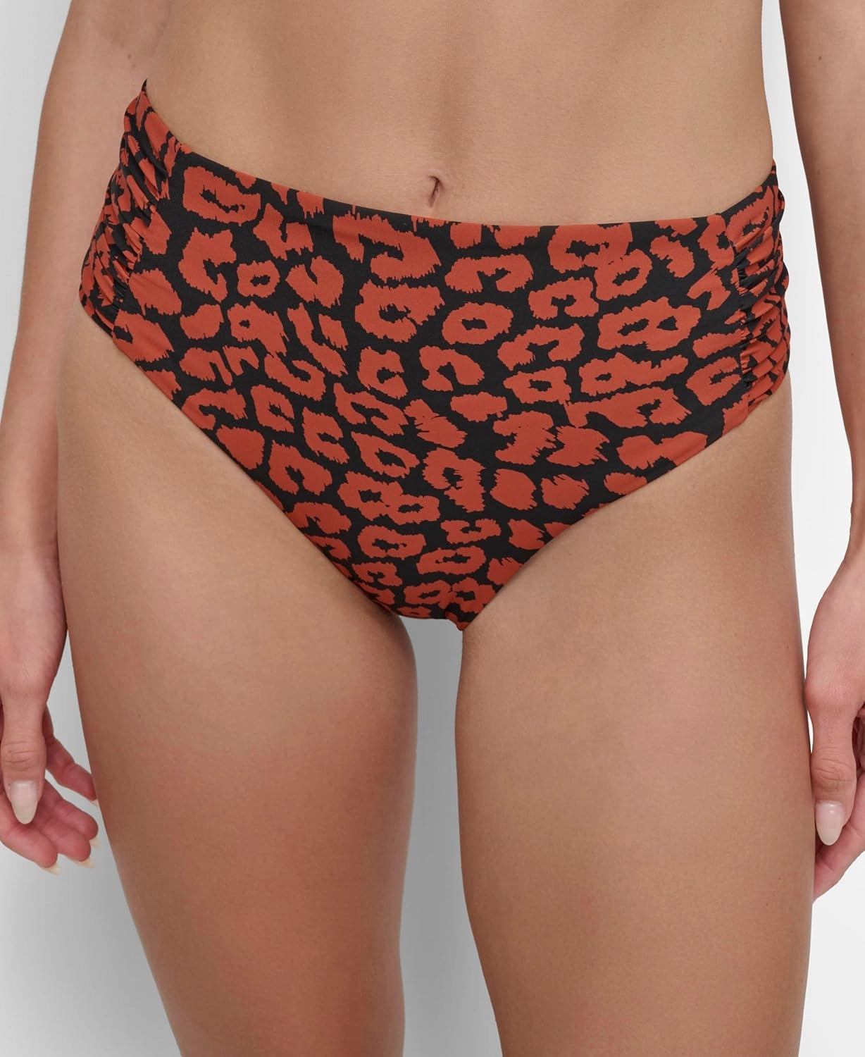 DKNY Women's Set U-Wire Bikini Top & Mid Rise Shirred Bottom with Tummy Control