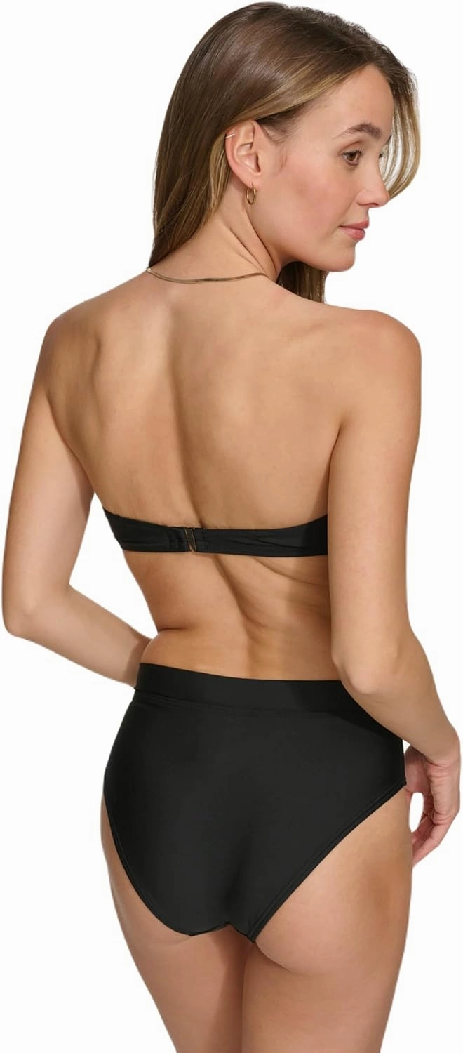 DKNY Women's Standard V-Neck Bikini Top Bathing Suit