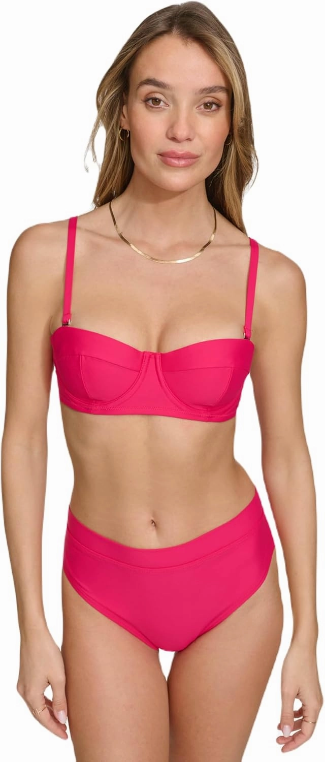 DKNY Women's Standard V-Neck Bikini Top Bathing Suit