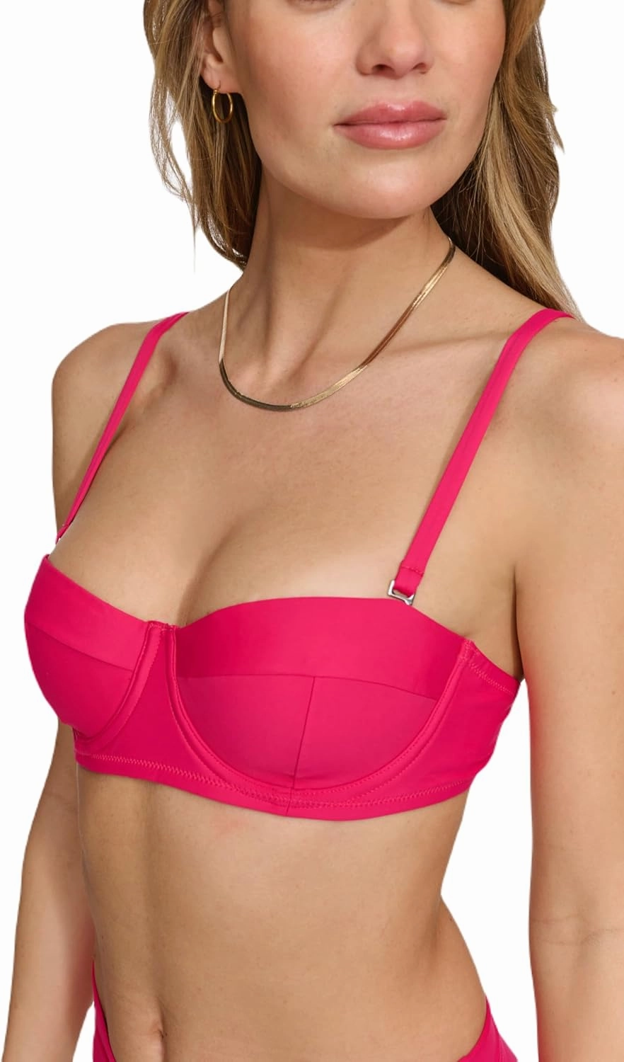 DKNY Women's Standard V-Neck Bikini Top Bathing Suit