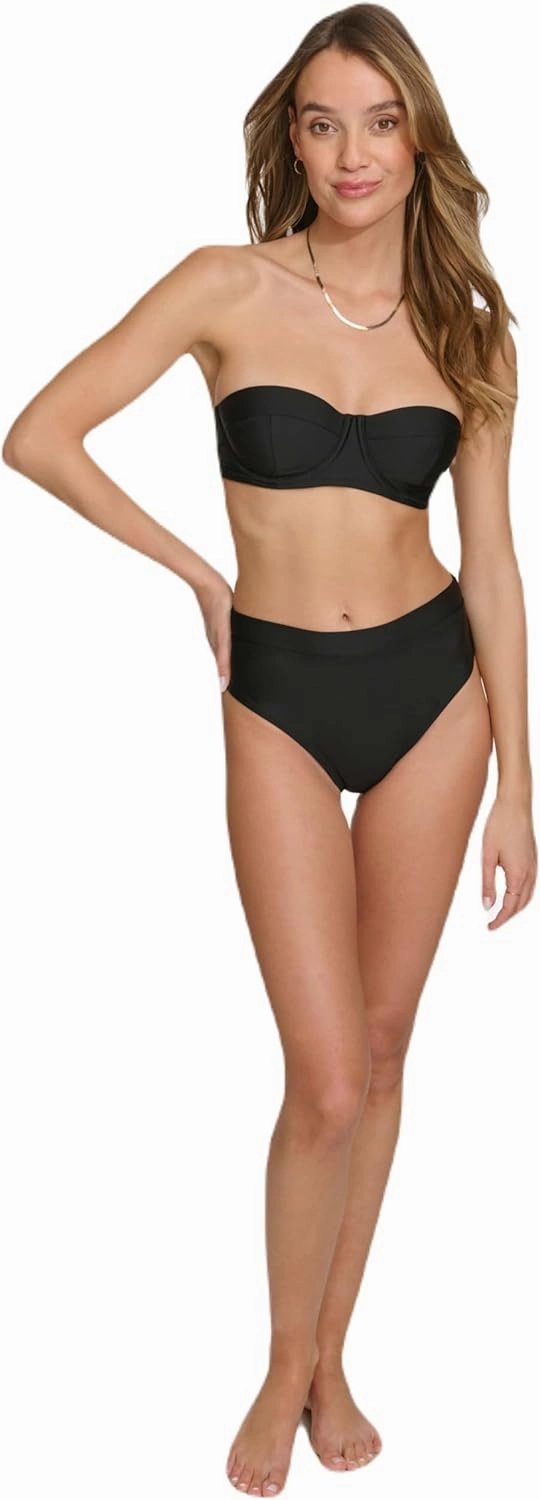 DKNY Women's Standard V-Neck Bikini Top Bathing Suit