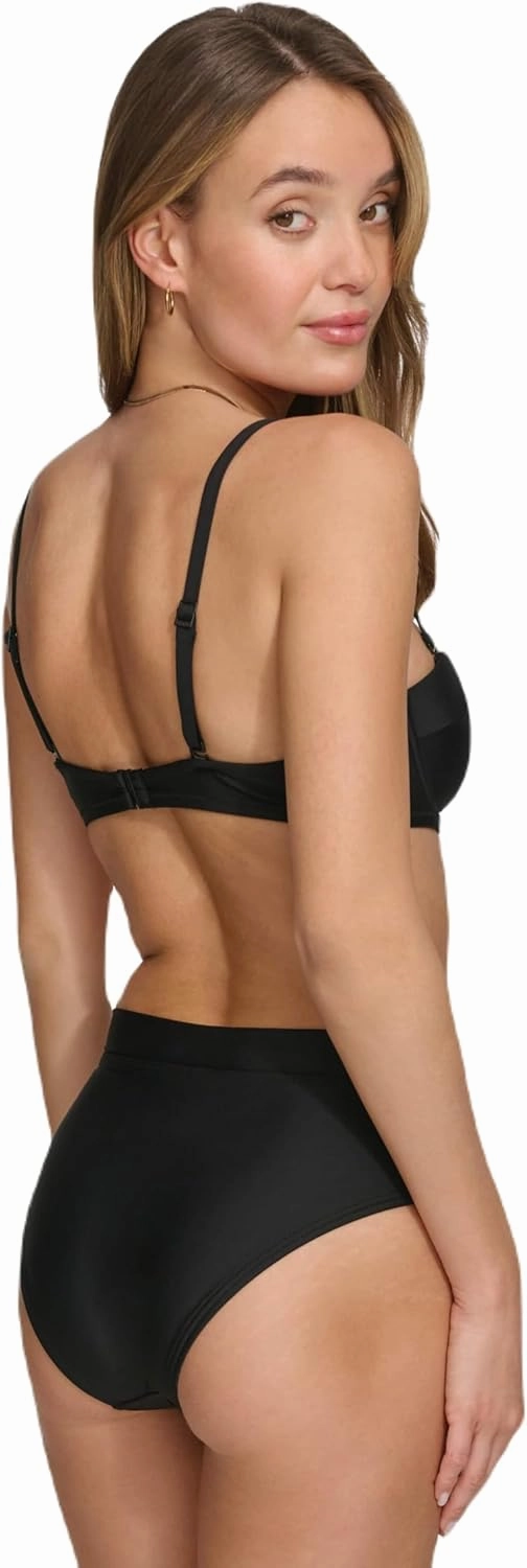 DKNY Women's Standard V-Neck Bikini Top Bathing Suit