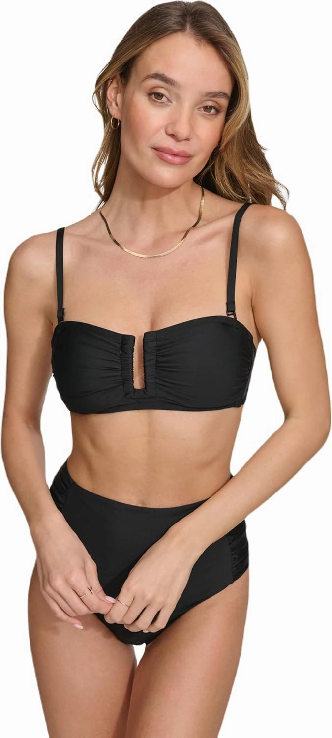 DKNY Women's Strapless Bikini Top Bathing Suit