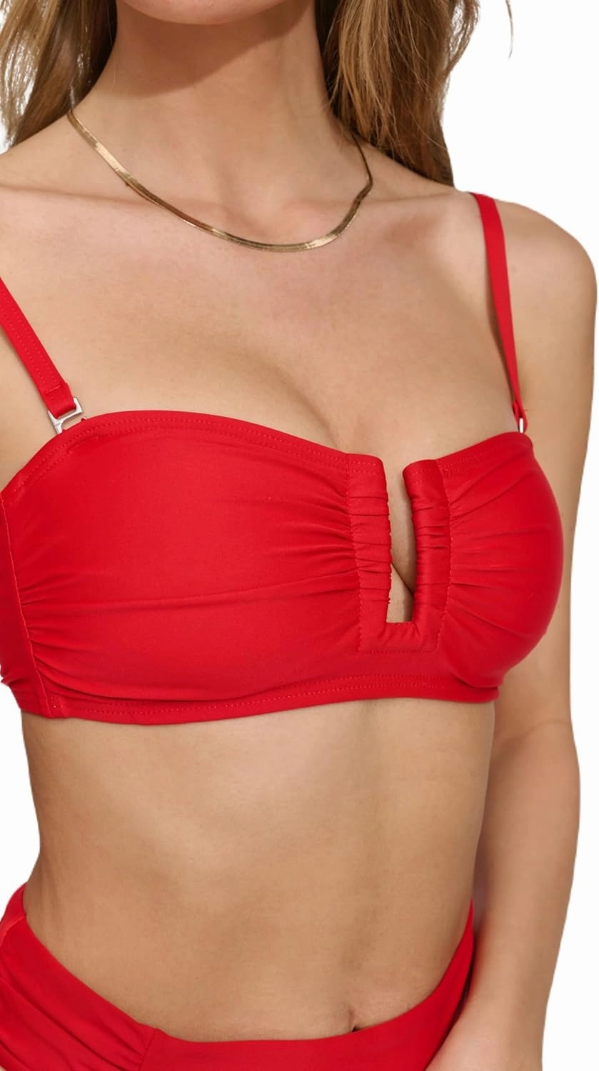 DKNY Women's Strapless Bikini Top Bathing Suit