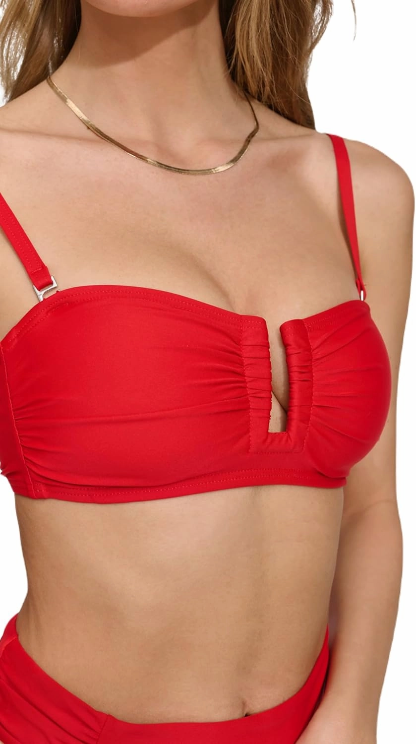DKNY Women's Strapless Bikini Top Bathing Suit