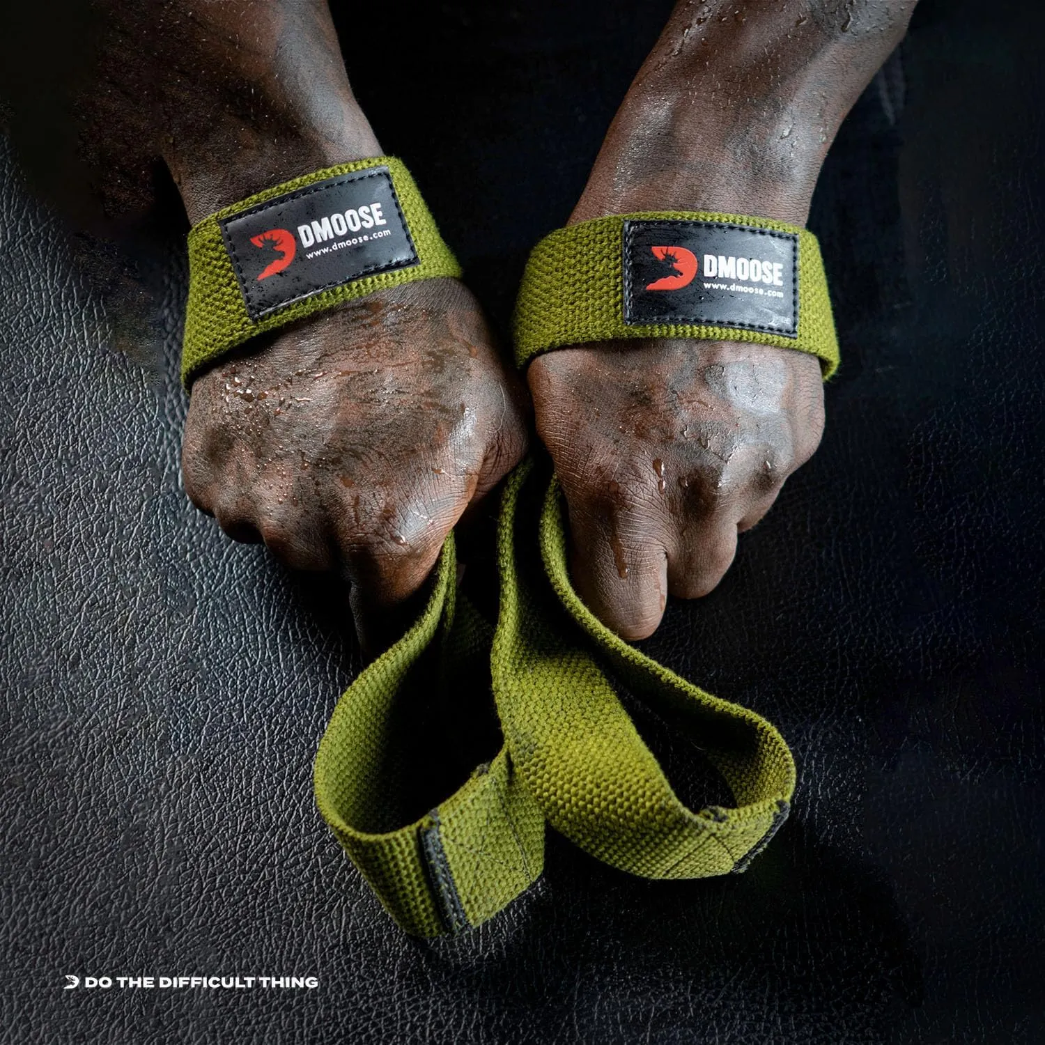 DMoose Fitness Figure 8 Lifting Straps for Weightlifting, Powerlifting & Deadlifts - Premium Quality Heavy Duty Support Straps For Bodybuilding - Enhances Grip Strength, Reduces Wrist Strain