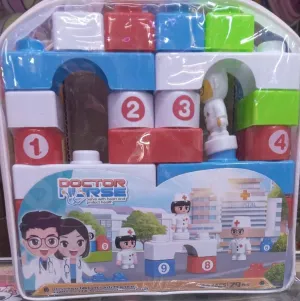 Doctor and Nurse Cartoon Building Blocks Pack Toy
