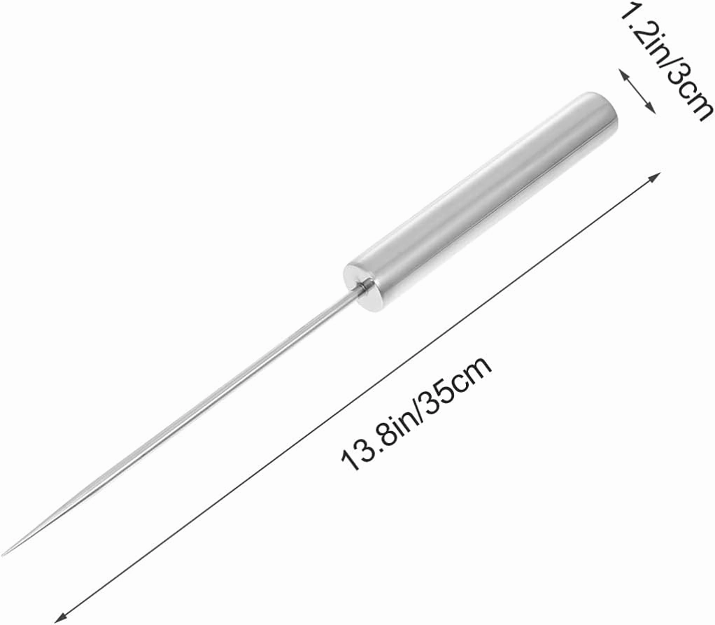 DOITOOL Stainless Steel Ice Pick Ice Crusher Ice Chisel Removal Pick Crushed Ice Tool for Kitchen Bars Bartender Picnics Camping And Restaurant 14 inch