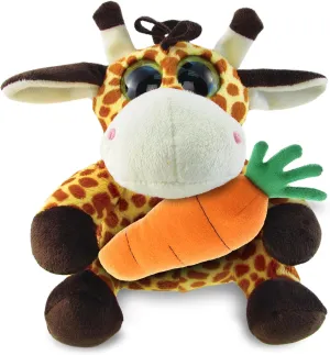 DolliBu Happy Easter Big-Eyed Giraffe Soft Plush with Carrot - Cute Stuffed Animals with Carrot Plush Toy, Spring Easter Plush Animal - 6 Inches