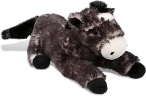 DolliBu Horse Stuffed Animal - Soft Black Huggable Lying Horse Plush, Adorable Playtime Horse Toy for Boys and Girls, Cute Farm Animal Plush Toy Horse Gift for Kids and Adults - 10.5 Inches