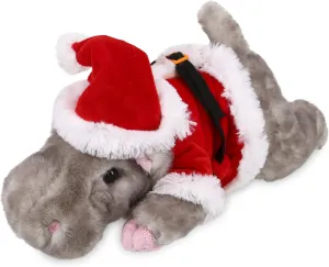 DolliBu Santa Hippo Stuffed Animal Plush - Wild Animal Hippopotamus for Christmas with Red Santa Claus Outfit Gift for Holiday with Name Personalization - 11.5 Inch