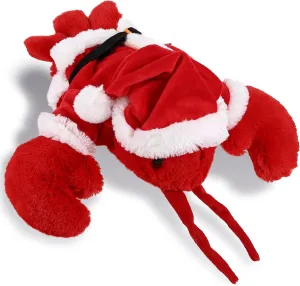 DolliBu Santa Red Lobster Stuffed Animal Plush Toy - Super Soft Ocean Life Animal Dress Up with Red Santa Claus Outfit, Cute Ocean Life Gift, Perfect with Name Personalization - 13 Inch