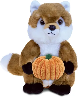 DolliBu Super Soft Fox Stuffed Animal with Pumpkin Decor - Pumpkin Plush Animal for Fall, Halloween and Thanksgiving, Pumpkin Toy for Baby, Kids, Adults - 9.5 Inches