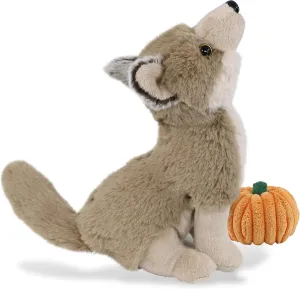 DolliBu Super Soft Howling Wolf Stuffed Animal with Pumpkin Decor and Name Personalization - Pumpkin Plush Animal for Fall, Halloween and Thanksgiving, Pumpkin Toy for Baby, Kids, Adults - 10.5 Inches