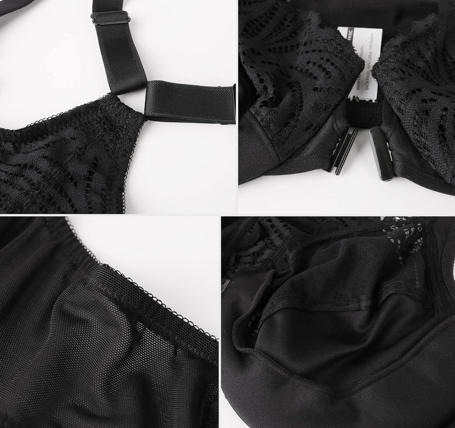 DotVol Women's Front Close Bra T Back Full Figure Underwire Plus Size Seamless Unlined Bra for Large Bust